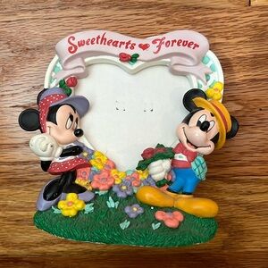 Vintage Disney Enesco Sweetheart Forever Mickey & Minnie Mouse Photo Frame